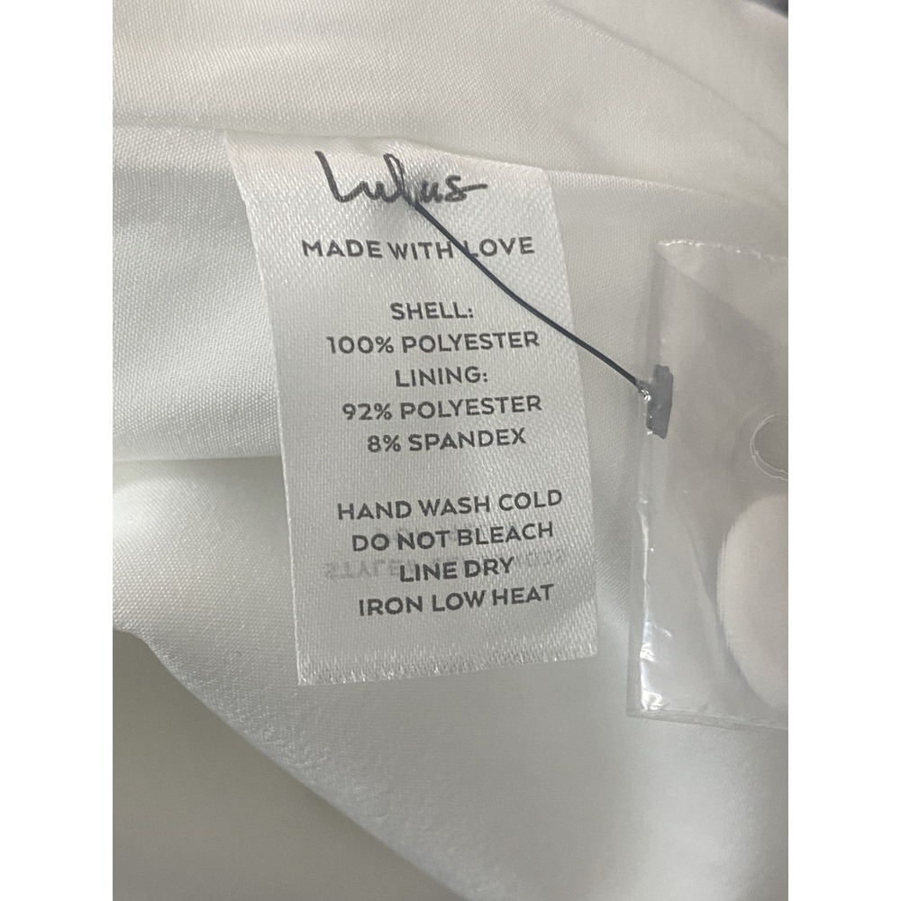 Lulus Upscale Individual White Collared Backless Bow Romper Women's Size XS - Picture 8 of 11